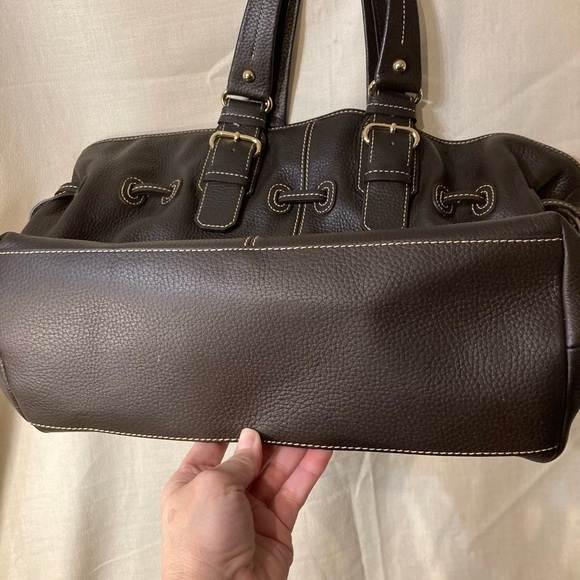 Dooney and Bourke Leather J1854867 FLORENTINE  Black Drawstring SHOULDERbag VNTG - Picture 5 of 13